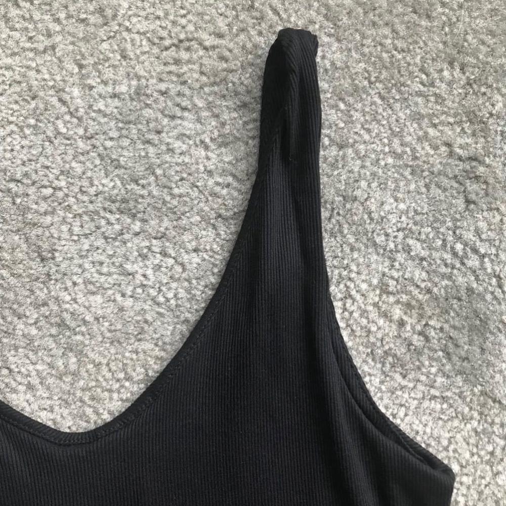 EUC Willow Womens Ribbed Black Bodysuit - Picture 4 of 6